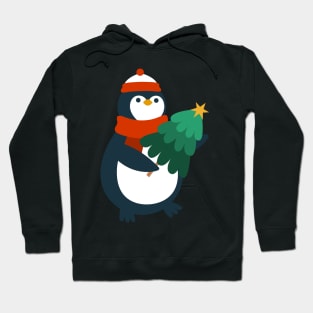 Penguin with Christmas tree Hoodie